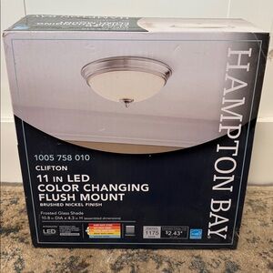 🌟 NEW 🌟 Hampton Bay 11” Clifton LED Color Changing Flush Mount Ceiling Light